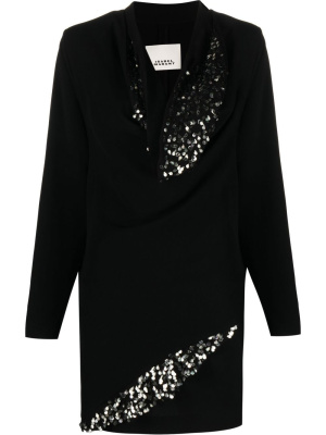 

Lazeli sequin-embellished long-sleeve dress, ISABEL MARANT Lazeli sequin-embellished long-sleeve dress