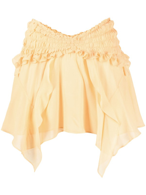 

Tripsy ruffled silk-chiffon miniskirt, ISABEL MARANT Tripsy ruffled silk-chiffon miniskirt