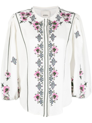

Floral-embroidery long-sleeved blouse, ISABEL MARANT Floral-embroidery long-sleeved blouse