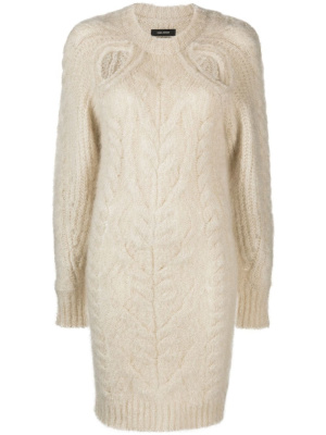 

Cut-out cable-knit mini dress, ISABEL MARANT Cut-out cable-knit mini dress