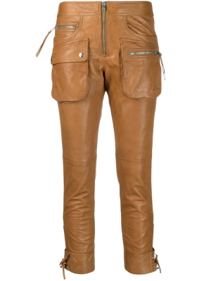 

Cropped-leg leather trousers, ISABEL MARANT Cropped-leg leather trousers