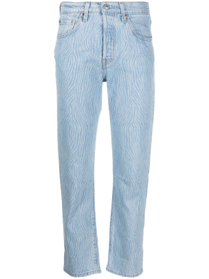 

501 patterned crop straight jeans, Levi's 501 patterned crop straight jeans