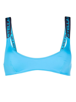 

Logo-strap bikini top, Stella McCartney Logo-strap bikini top
