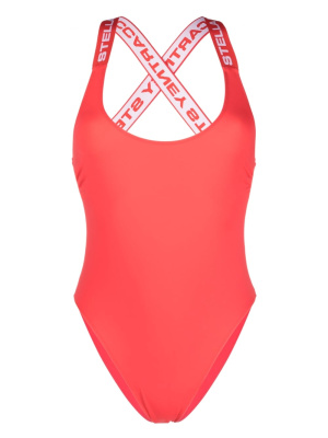 

Logo-strap swimsuit, Stella McCartney Logo-strap swimsuit