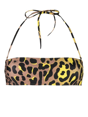 

Leopard-print halterneck bikini top, Stella McCartney Leopard-print halterneck bikini top