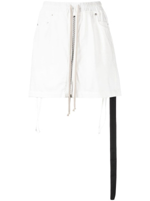 

Drawstring denim mini skirt, Rick Owens DRKSHDW Drawstring denim mini skirt