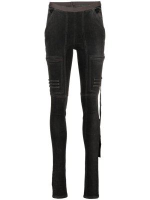 

Distressed-effect mid-rise leggings, Rick Owens DRKSHDW Distressed-effect mid-rise leggings