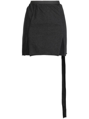 

Slit-detail cotton miniskirt, Rick Owens DRKSHDW Slit-detail cotton miniskirt