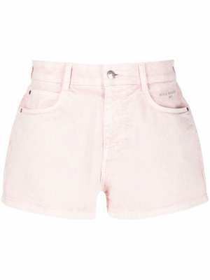 

Embroidered-logo mid-rise shorts, Stella McCartney Embroidered-logo mid-rise shorts