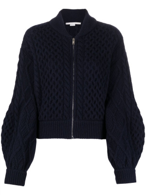 

Zipped-up knit cardigan, Stella McCartney Zipped-up knit cardigan