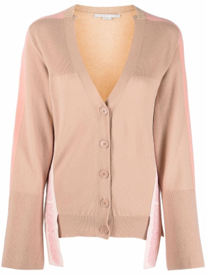 

Logo-strap panelled cardigan, Stella McCartney Logo-strap panelled cardigan