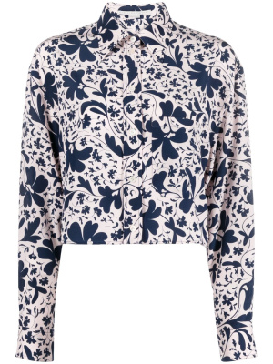 

Floral-print long-sleeves silk shirt, Stella McCartney Floral-print long-sleeves silk shirt