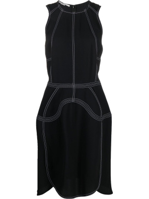 

Contrast-stitch sleeveless dress, Stella McCartney Contrast-stitch sleeveless dress
