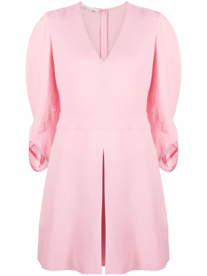 

V-neck front-pleat dress, Stella McCartney V-neck front-pleat dress