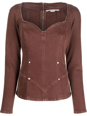 

Sweetheart denim top, Stella McCartney Sweetheart denim top