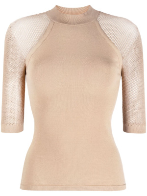 

Fine-knit panelled top, Stella McCartney Fine-knit panelled top