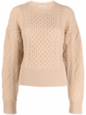 

Aran-knit crew neck jumper, Stella McCartney Aran-knit crew neck jumper