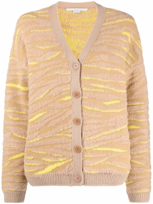 

Tiger-pattern knitted cardigan, Stella McCartney Tiger-pattern knitted cardigan