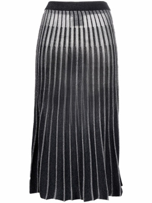 

Metallic-threaded pleated skirt, Stella McCartney Metallic-threaded pleated skirt