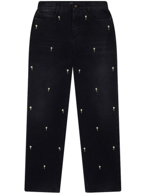 

Pearl-embroidered straight-leg jeans, Stella McCartney Pearl-embroidered straight-leg jeans