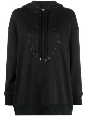 

Crystal-logo oversized hoodie, Stella McCartney Crystal-logo oversized hoodie