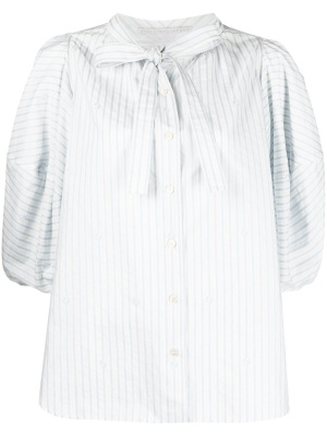 

Stripe puff-sleeved shirt, Stella McCartney Stripe puff-sleeved shirt