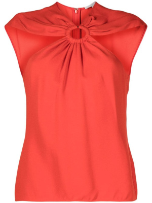

Ring-hardware cold-shoulder T-shirt, Stella McCartney Ring-hardware cold-shoulder T-shirt
