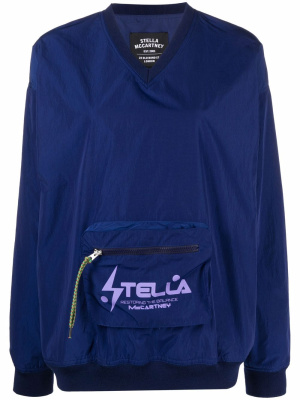 

V-neck pouch pocket sweatshirt, Stella McCartney V-neck pouch pocket sweatshirt