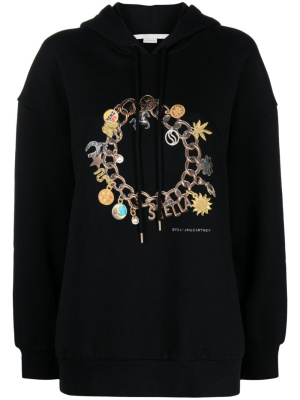 

Bracelet-print cotton hoodie, Stella McCartney Bracelet-print cotton hoodie