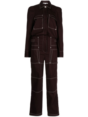 

Stitch-detail denim jumpsuit, Stella McCartney Stitch-detail denim jumpsuit