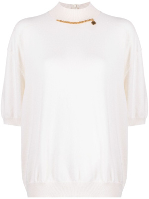 

Falabella chain-detailed knited top, Stella McCartney Falabella chain-detailed knited top