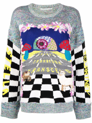

Intarsia-pattern jumper, Stella McCartney Intarsia-pattern jumper