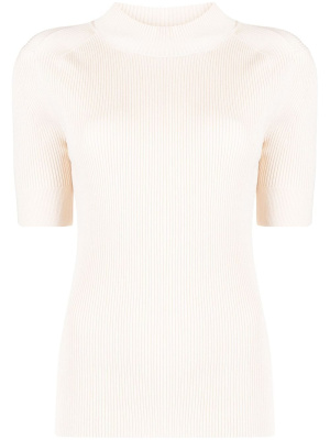 

High-neck ribbed-knit top, Stella McCartney High-neck ribbed-knit top