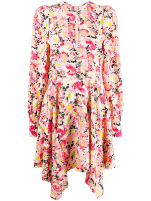 

Floral-print asymmetric dress, Stella McCartney Floral-print asymmetric dress
