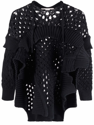 

Open-knit rib-trim jumper, Stella McCartney Open-knit rib-trim jumper