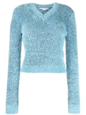 

Brushed-effect ribbed-knit jumper, Stella McCartney Brushed-effect ribbed-knit jumper