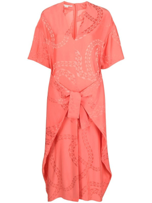 

V-neck tied-waist dress, Stella McCartney V-neck tied-waist dress
