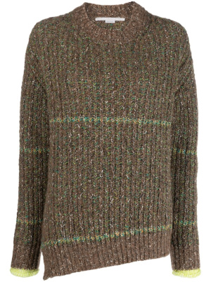

Melange-effect wool-cotton blend jumper, Stella McCartney Melange-effect wool-cotton blend jumper
