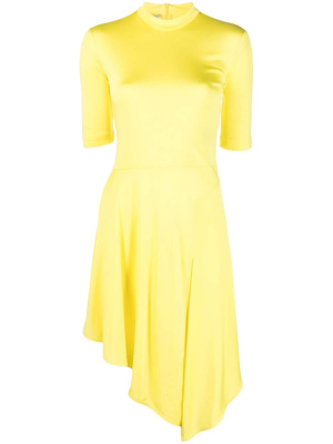 

Half-sleeve asymmetric-hem dress, Stella McCartney Half-sleeve asymmetric-hem dress