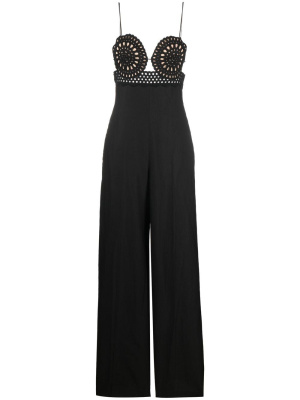 

Broderie anglais flared-leg jumpsuit, Stella McCartney Broderie anglais flared-leg jumpsuit