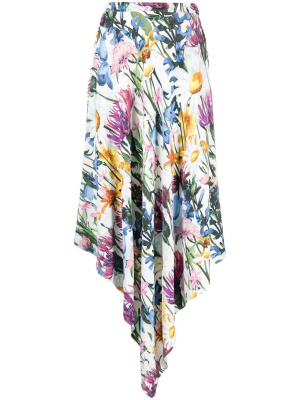 

Floral-print asymmetric skirt, Stella McCartney Floral-print asymmetric skirt