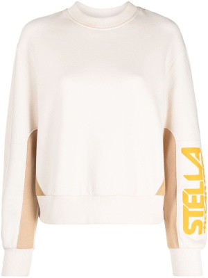 

Logo-print colour-block sweatshirt, Stella McCartney Logo-print colour-block sweatshirt