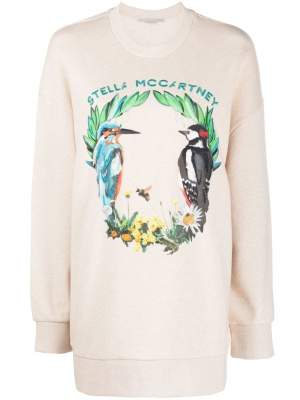 

Logo-print cotton jumper, Stella McCartney Logo-print cotton jumper