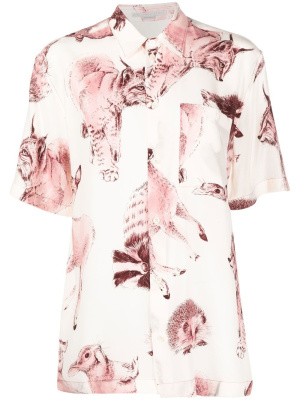 

All-over graphic print silk shirt, Stella McCartney All-over graphic print silk shirt