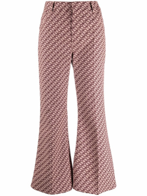 

Flared monogram trousers, Stella McCartney Flared monogram trousers