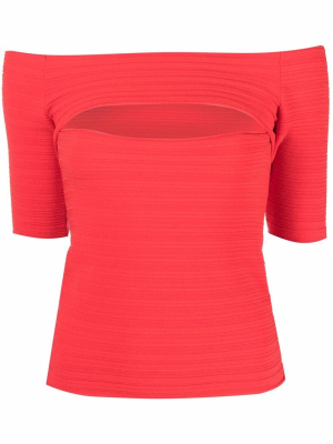 

Off-shoulder cut-out top, Stella McCartney Off-shoulder cut-out top