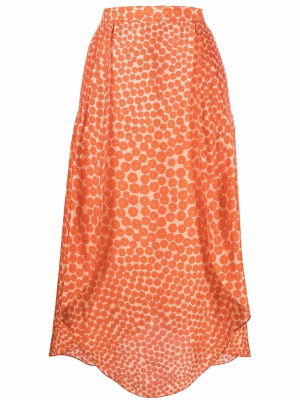 

Floral-print asymmetric midi skirt, Stella McCartney Floral-print asymmetric midi skirt