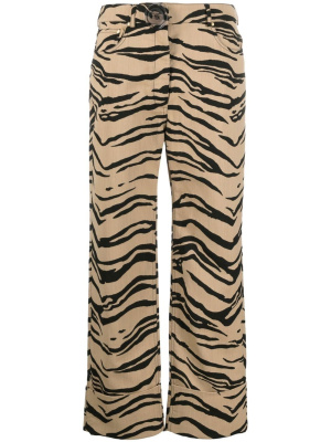 

Zebra-print flared trousers, Stella McCartney Zebra-print flared trousers