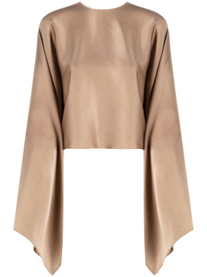 

Draped long-sleeve blouse, Stella McCartney Draped long-sleeve blouse