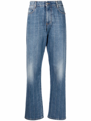 

Rhinestone-embellished straight-leg jeans, Stella McCartney Rhinestone-embellished straight-leg jeans